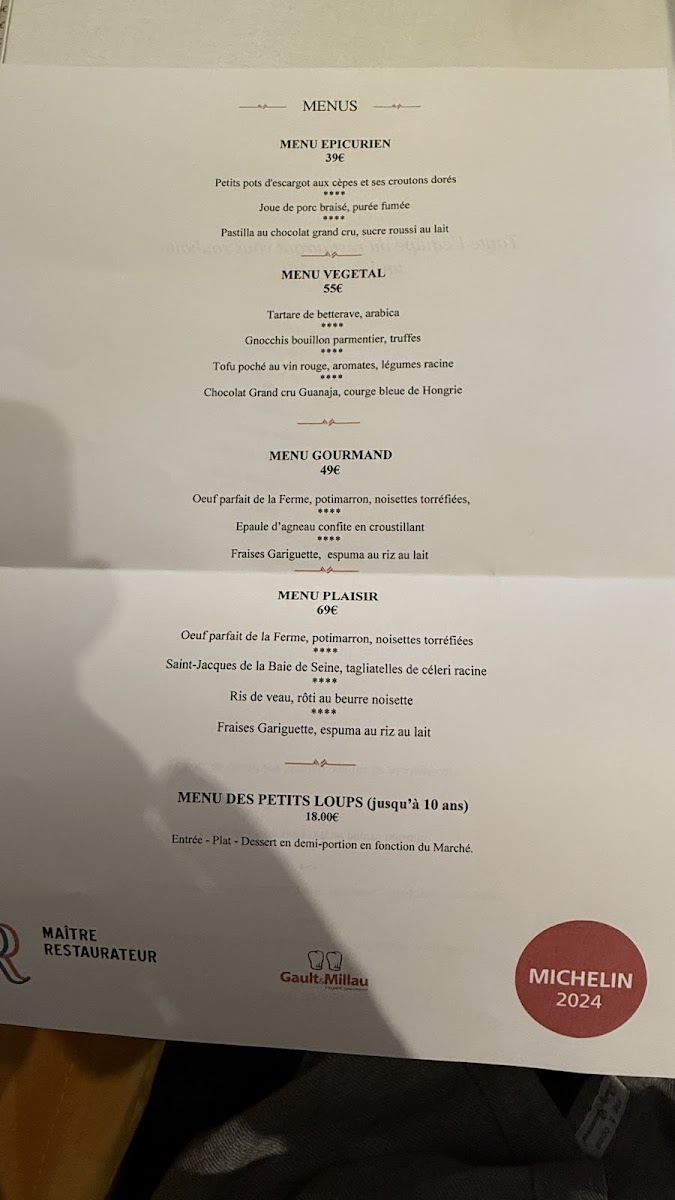 Menu O’ Plaisir Des Sens-1